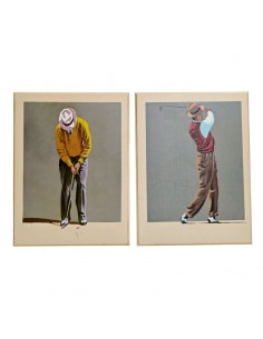 PAREJA CUADROS MADERA GOLF...