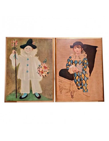 PAREJA CUADROS PICASSO: ARLEQUÍN Y...