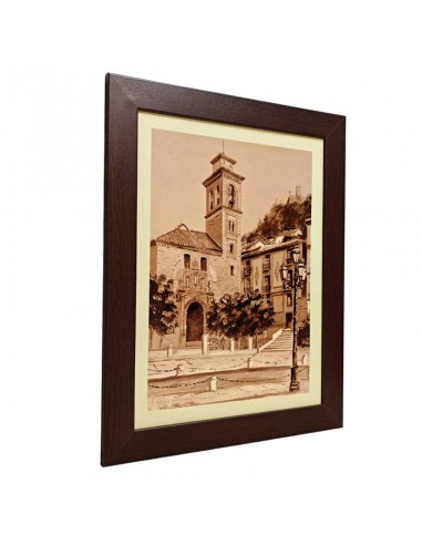 CUADRO IGLESIA SANTA ANA GRANADA 46x36
