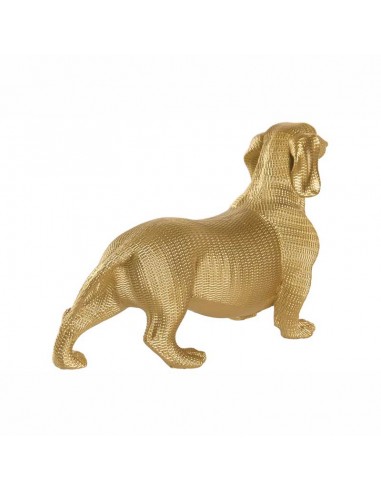 FIGURA PERRO TECKEL DORADO 21x33