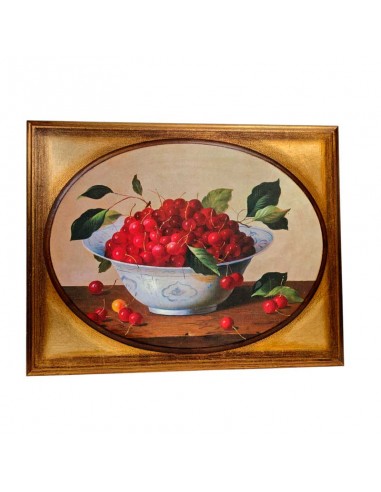 PAREJA CUADROS FRUTA MADERA VINTAGE...