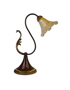 LÁMPARA BRONCE CUERO TULIPA... 2