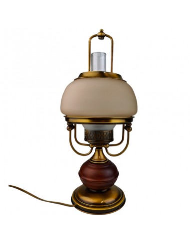 LÁMPARA QUINQUÉ METAL Y MADERA 45x20