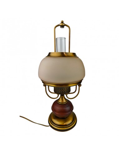 LÁMPARA QUINQUÉ METAL Y MADERA 45x20