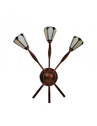 APLIQUE DE PARED TIFFANY 3 LUCES...