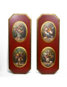 PAREJA DE CUADROS CON IMAGEN FLORES