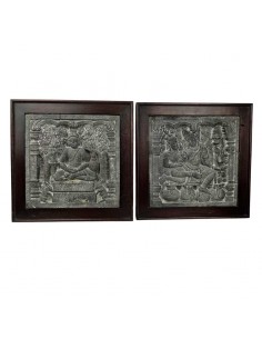 PAREJA DE CUADROS RELIEVE...