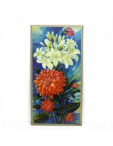 PAREJA DE CUADROS DE FLORES ALEGRES
