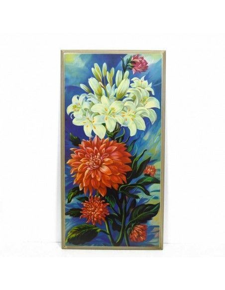 PAREJA DE CUADROS DE FLORES ALEGRES