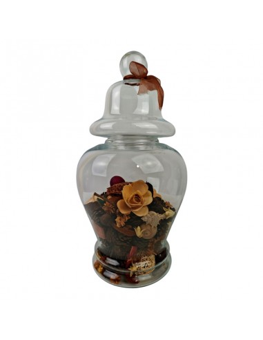 TIBOR VIDRIO CLEAR SILVER CON FLORES...