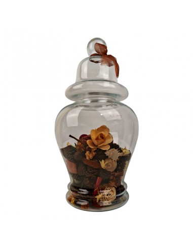 TIBOR VIDRIO CLEAR SILVER CON FLORES...