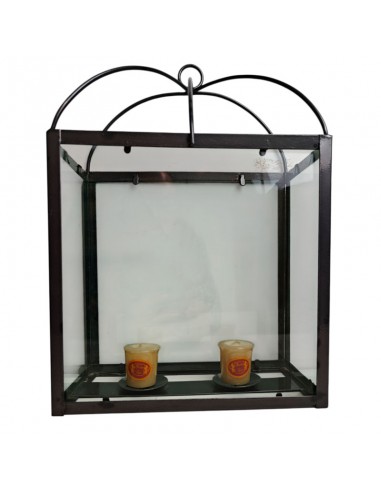 FAROL VINTAGE FORJA Y VIDRIO 48x30