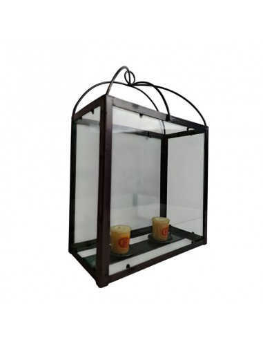 FAROL VINTAGE FORJA Y VIDRIO 48x30