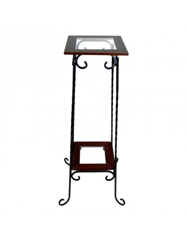 JARDINERA DE PIE FORJA - MADERA 87x35