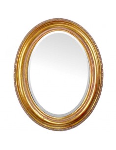 ESPEJO OVALADO DORADO 51x41