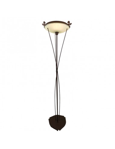 LÁMPARA DE PIE FORJA MARRÓN Y ORO 184x45