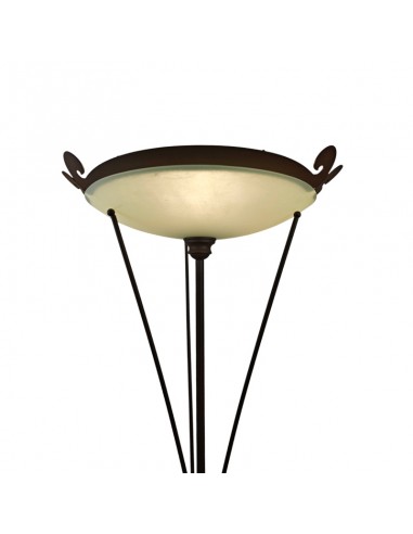 LÁMPARA DE PIE FORJA MARRÓN Y ORO 184x45