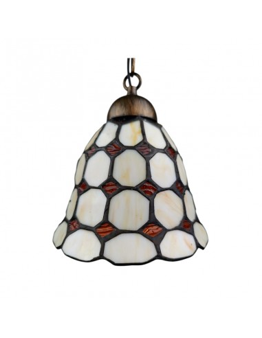 LÁMPARA DE TECHO COLGANTE TIFFANY CREMA