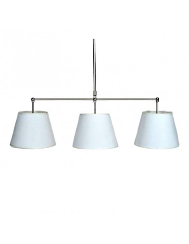 LAMPARA DE TECHO TRES LUCES EN ACERO