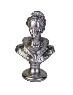 FIGURA BUSTO MUJER PLATA 50x30