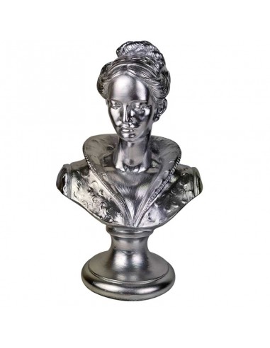 FIGURA BUSTO MUJER PLATA 50x30