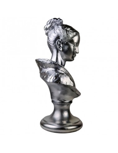 FIGURA BUSTO MUJER PLATA 50x30