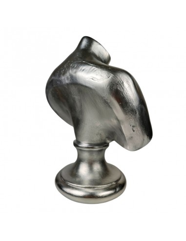 FIGURA TORSO FEMENINO PLATA 39x30