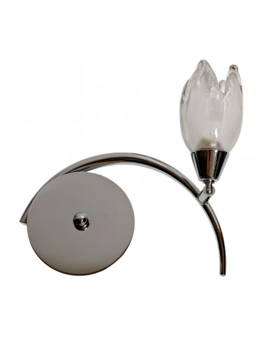 APLIQUE DE PARED CROMO Y CRISTAL...