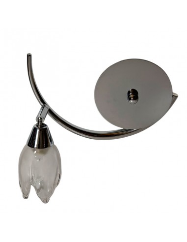 APLIQUE DE PARED CROMO Y CRISTAL...
