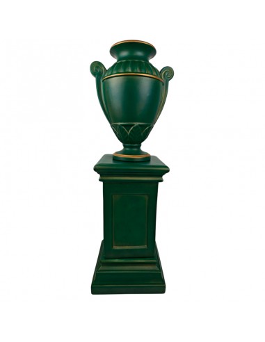 JARRÓN DE PORCELANA VERDE CON...