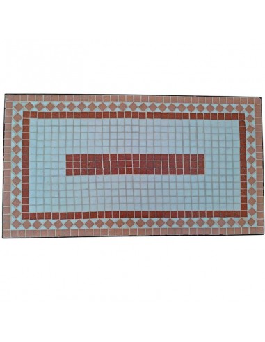 MESA DE CENTRO DE FORJA Y MOSAICO 45x110