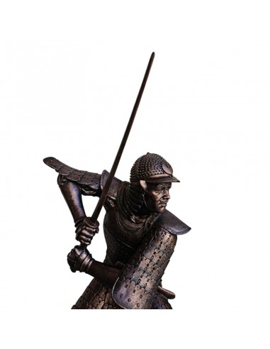 ESTATUA SAMURÁI COBRE Y ORO 158x76