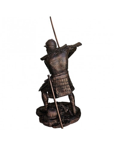 ESTATUA SAMURÁI COBRE Y ORO 158x76