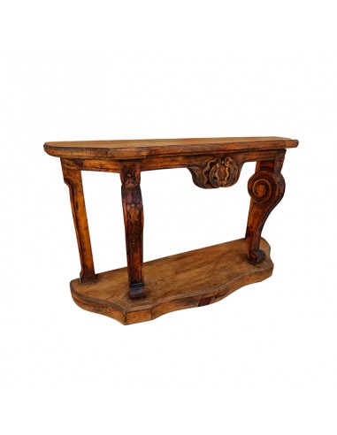 CONSOLA CON ESPEJO TALLADO MADERA...