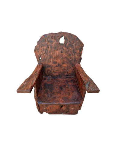 SILLÓN RÚSTICO DE MADERA MACIZA 89x71