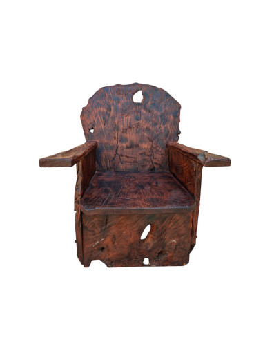 SILLÓN RÚSTICO DE MADERA MACIZA 89x71