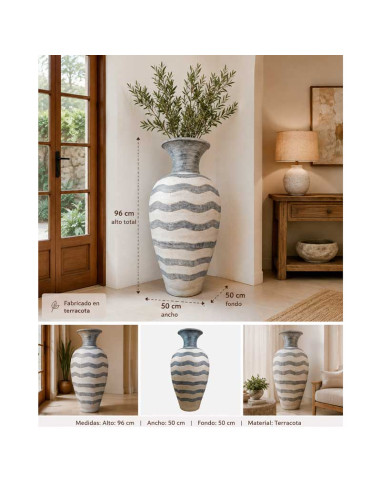 JARRÓN DECORATIVO DE TERRACOTA 96x50