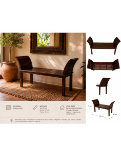 BANQUETA SILLÓN DE MADERA... 2