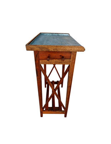 MESA AUXILIAR ACACIA Y ZINC 96x60