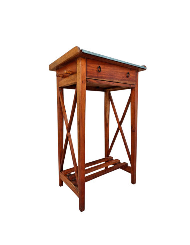 MESA AUXILIAR ACACIA Y ZINC 96x60