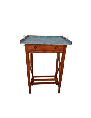 MESA AUXILIAR ACACIA Y ZINC 96x60