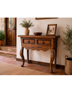 CONSOLA MADERA TALLADA 82x88 2