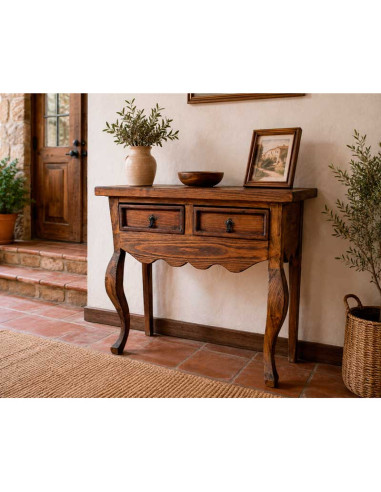 CONSOLA MADERA TALLADA 82x88
