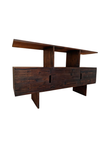 MUEBLE TV RÚSTICO MADERA MACIZA 78x140