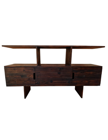 MUEBLE TV RÚSTICO MADERA MACIZA 78x140