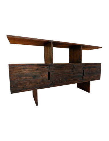 MUEBLE TV RÚSTICO MADERA MACIZA 78x140