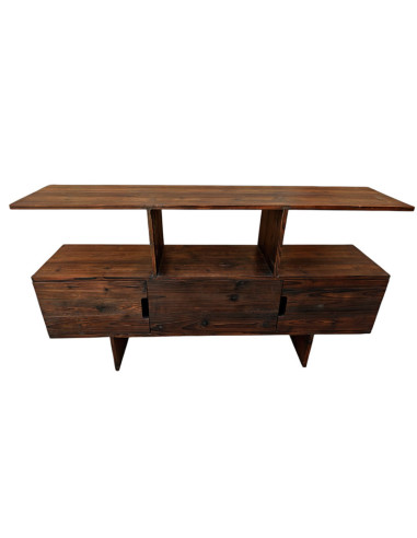 MUEBLE TV RÚSTICO MADERA MACIZA 78x140