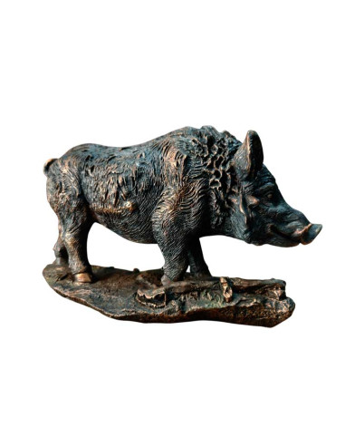FIGURA JABALI ORO ENVEJECIDO 20x37