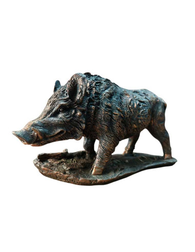 FIGURA JABALI ORO ENVEJECIDO 20x37