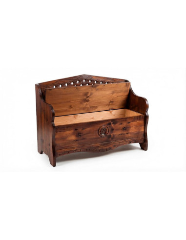 BANCO BAÚL RÚSTICO DE MADERA 78x96